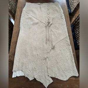Danier stretch suede asymmetrical skirt in perfect condition
